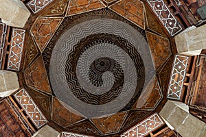 One of the many decorated ceilings at the Qalawun complex photo
